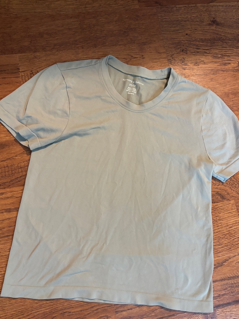 Women’s Crew Neck Short Sleeve Tee in Light Sage - Harmony Balance